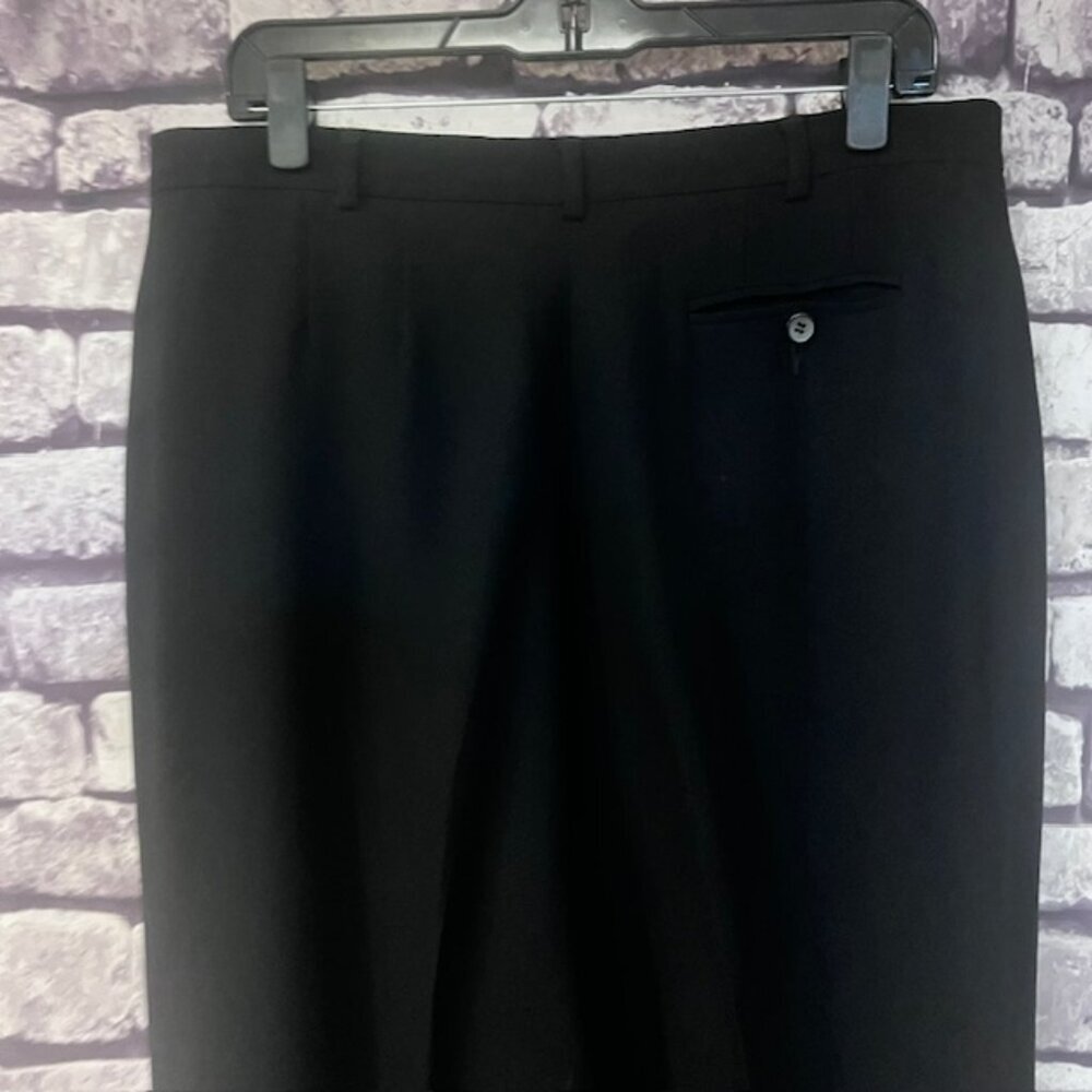 Peter Nygard Black Double Pleated Pants Size 12 - Picture 6 of 8